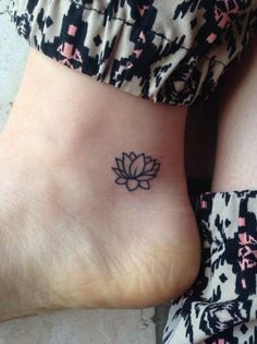 a small lotus tattoo on the ankle that reads, 100 + ideas about small lotus flower tattoo on pinterest lotus