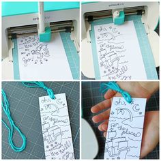 the instructions for how to use a cricut machine with pictures and text on it