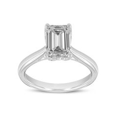 The ring can be custom-sized to us sizes (6, 6. 5, 7, 7. 5, 8). For custom sizing, place an order for the currently listed size. Then reach out to Wolf & Badger support with your order number and resizing request.  This stunning solitaire ring by luvmyjewelry features an emerald cut lab-grown diamond (1. 52 ct. t. w.) elegantly showcased in a classic four-prong setting. lab grown diamond details:~ 1. 52 carat diamond ring~ diamond shape: emerald~ center stone diamond weight: 1. 52 carats~ center stone dimensions: 7. 99 x 5. 5 mm~ diamond color: f-g~ diamond clarity: vs~ certification: international gemological institute (igi) handmade setting details (as shown):~ setting type: four-prong setting~ metal: 14k white gold ~ lifetime warranty~ complimentary re-sizing ~ lab grown diamond certifi Gold Solitaire Ring, Emerald Cut Diamond, Lab Grown Diamonds Engagement, 14k White Gold Ring, Emerald Cut Diamonds, Ring Diamond, Mens Jewelry Bracelet, Diamond Color, Diamond Shape