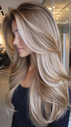 Enhance Your Layered Haircuts for Long Hair Game with Trendy Asymmetrical 👑 Long Hair Routine, Layered Haircuts For Long Hair, Subtle Layers, Haircuts For Long Hair With Layers, Ombre Hair Blonde, Blonde Hair Inspiration, Hair Textures, Hair Help, Haircut And Color