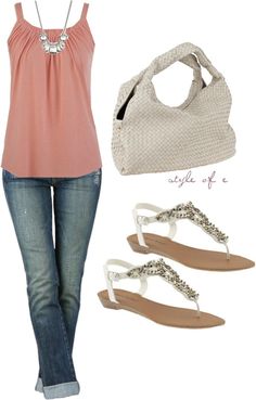 Stitch Fix Stylist, I love how modest this outfit is and how feminine. The top is beautiful Polyvore Outfits Summer, Cheap Summer Outfits, Mode Tips, Stitch Fix Stylist, Skirt Maxi, Mode Casual, Nike Shox, Summer Dress Outfits, Nike Roshe