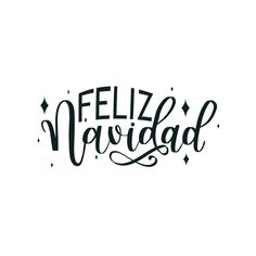 the word feliz navidad written in black ink