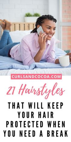 21 protective hairstyles that are perfect for hair growth. These hairstyles can be done no matter the length of your hair, long or short. Give them a try! #naturalhair Cute Natural Hairstyles, Chunky Twists, Natural Hair Styles Easy