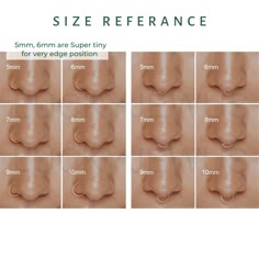 the size reference chart for different types of breast implants and their sizes are shown