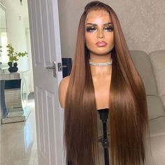 Brown Human Hair Wig Brown Human Hair Wig, Light Brown Wig, Wig Color, Brown Wig, Human Hair Wig, Hair Wig, Human Hair Wigs, Wig Hairstyles, Light Brown