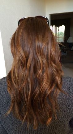 Balayage On Copper Hair, Medium Brown Hair Copper Highlights, Golden Brown Copper Hair, Kristen Ess Hair Gloss Copper Penny, Brown Auburn Hair Color Balayage, From Red Hair To Brown, Brunette Turned Redhead, Cookie Butter Hair, Expensive Red Hair