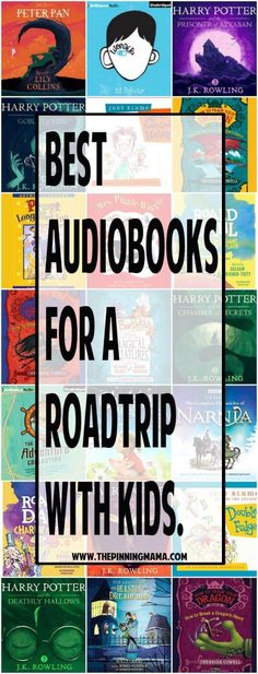 Best Audio Books for a Road Trip with Kids - 20+ ideas your kids will love listening to! Options for long and short trips plus series the whole family will get into!! Best Audio Books, Best Audiobooks, Long Books, Camping Organization, Road Trip With Kids, Family Road Trips, Road Trip Hacks