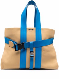 Color Block Backpack, Bag Compartments, Bag Logo, Men's Totes, Designer Totes, Canvas Handbags, Backpack Bag, Blue Canvas