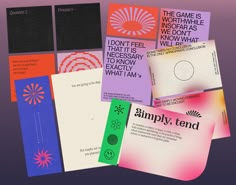 there are many different types of brochures on this page, including one with the word simply send