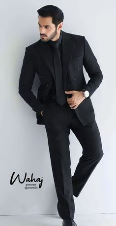 Stylish Mens Suits, Black Suit Men, Wahaj Ali, Mens Business Casual Outfits, Classy Suits, Formal Men Outfit, Mens Fashion Blazer, Classy Outfits Men, Billionaire Romance