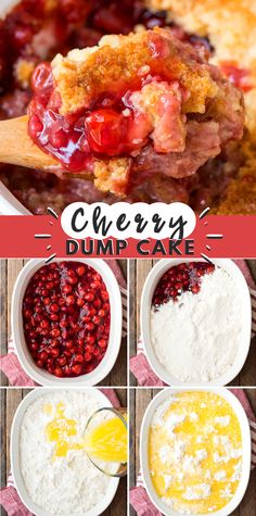 the steps to make cherry dump cake