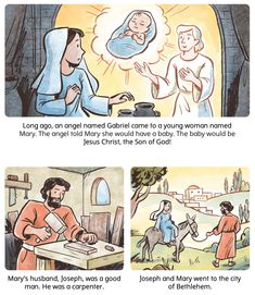 an image of the story of jesus and mary