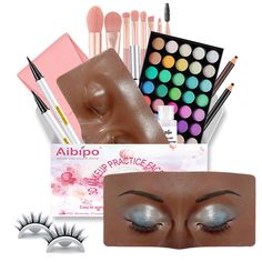 Eyes Makeup Black, Makeup Practice Board, Makeup Mannequin, Mannequin Face, Makeup Eyelash Extensions, Practice Makeup, Face Practice, Makeup Practice, Oil Makeup Remover