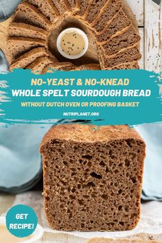 Learn how to make no-yeast and no-knead whole grain spelt sourdough bread without dutch oven or proofing basket in only 8 hours. Sourdough Bread Without Dutch Oven, Sourdough Bread Video, Bread Without Dutch Oven, Spelt Sourdough Bread, Spelt Bread Recipe, Spelt Sourdough, Vegan Breads, Gluten Free Plant Based, Pan Recipe