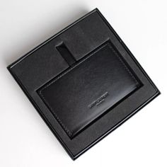 Saint Laurent For You Ysl Mirror Leather Case Credit Card Holder Nib Rfid Cardholder With Built-In Purse Mirror And Mirror Cleaning Cloth Saint Laurent Engraving On One Side And "For You" On The Other Side Metallic Mirror With Saint Laurent Engraving Color: Black Ysl Document Holder, Mirror Cleaning, Purse Mirror, How To Clean Mirrors, Saint Laurent Bags, Saint Laurent Paris, Saint Laurent Bag, Leather Pulls, Black Mirror