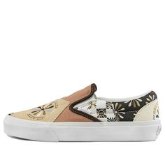 Vans Classic Slip-On 'Divine' VN0A7Q4NAS0 (SNKR/Skate/Casual/Unisex/Low Top/Multicolor) Floral Vans Slip On, Custom Slip On Vans, Vans Slip On Shoes, Vans Slip On, Round Toe Heels, Vans Classic Slip On, Vans Classic, Skate Shoes, Dream Wardrobe