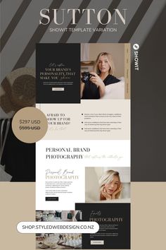 Make a bold online statement with Sutton Gray, a powerhouse website template designed for luxury service providers who want to stand out, look premium and charge their worth. Life Coach Websites, Ig Branding, Luxury Service, Feed Layout, Fashion Portfolio Layout, Ui Website