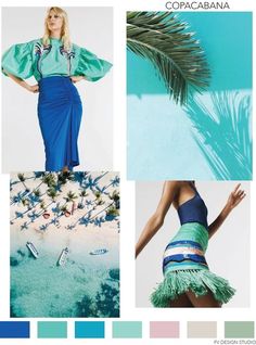 FV TREND + COLOR | COPACABANA - SS 2019 Fashion Trend Board, Fashion Trend Inspiration, Cooler Style, Kids Fashion Trends, Color Trends Fashion, 2017 Fashion Trends, Spring Summer Trends, Spring Fashion Trends, Summer Fashion Trends