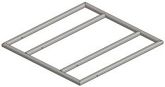 an image of a metal frame for a ceiling light fixture with the top section cut out