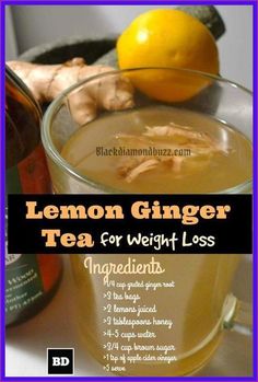 How To Lose 100 Pounds in 6 Months - Complete Guide: If you Aid Diet, Lemon Ginger Tea, Lemon Aid, Best Smoothie, Resep Diet, Smoothie Detox, Best Smoothie Recipes, Detox Drinks Recipes, Lemon Ginger