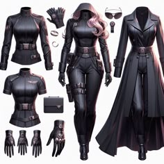 Villain Costume Drawing, Goth Renfaire Outfits, Strong Female Outfits, Fantasy Hero Outfits, Marvel Outfits Aesthetic, Vigilante Outfit Female, Spy Outfit Drawing, Costume Drawing Ideas, Assassin Aesthetic Outfit