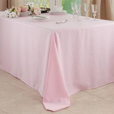 Add some variety to your kitchen linens with this solid color tablecloth. Featuring vivid colors on polyester fabric, this tablecloth is an attractive way to protect your table while giving it a finished look. The understated vibe this tablecloth brings adds to its appeal. It's the perfect choice for tasteful kitchen linens for your daily use, dining room and outdoor decoration. Simple design easily complements any table setting. Hokku Designs Color: Pink, Size: 120" L x 90" W | Hokku Designs D… Pink Tablecloth, Oblong Tablecloth, Ashley Furniture Homestore, Tablecloth Fabric, Table Napkins, Kitchen Linens, Ashley Furniture, At Home Store, Basic Shower Curtain