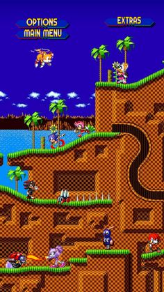 an old - school computer game is shown in this screenshot from the video game sonic