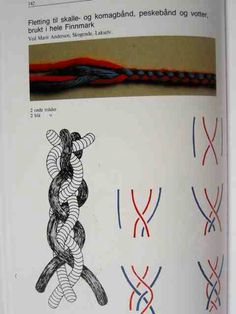 an open book with drawings and instructions on how to tie a knot