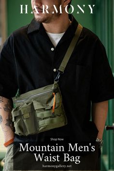 Discover the perfect blend of functionality and style with our Function Postman Oblique Cross Mountain Men's Waist Bag. Designed for versatility and convenience, this bag is ideal for everyday use or outdoor adventures. Experience the premium quality and practical design that sets HarmonyGallery apart. #MensWaistBag #PostmanBag #ObliqueCross #MountainBag #HarmonyGallery #FunctionalFashion #OutdoorGear #EverydayCarry #PremiumQuality #StylishAccessories #VersatileDesign #MensWear Casual Streetwear Bags With Pockets, Green Shoulder Bag With Pockets For Outdoor, Functional Green Shoulder Bag With Pockets, Green Outdoor Shoulder Bag With Pockets, Rectangular Shoulder Bag With Zipper For Streetwear, Streetwear Satchel Shoulder Bag With Zipper, Streetwear Satchel Shoulder Bag With Zipper Closure, Utility Rectangular Shoulder Bag With Adjustable Strap, Military Style Satchel For Outdoor