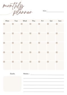 the free printable month planner is shown