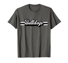 PRICES MAY VARY. Support your sports team with this vintage-inspired bulldogs mascot t-shirt. Great shirt for all sports teams, Football, Baseball, Soccer, Basketball, Track, Softball, Swim Team, Cheerleader, Marching Band. High School mascot, college, school spirit. Great gift for birthdays or Christmas for a Bulldog sports fan in Georgia, high school, elementary school or college! Retro Shirt Design, Graphic Tee, Black and White Stripe, Mens, Womens, Kids, Youth, Mom, Dad, Brother, Little Sist Sporty T-shirt With University Logo, Retro College T-shirt For Football Season, Retro Team Name T-shirt For Fans, Retro Game Day T-shirt With Team Name, Retro Team Name T-shirt For Game Day, Retro College Football Season T-shirt, Retro T-shirt With Team Name For Fan Gear, Retro T-shirt With Team Name For Fans, Retro Team Name T-shirt For Sports Season