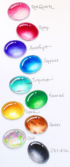 the seven chakras are shown with their names in different colors and numbers on them