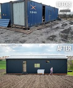 before and after pictures of shipping containers