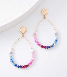 In dreamy ombre, these teardrop earrings are a statement in modern bohemian chic. 2 3/4" drop.,Imported:Imported Loft Ombre Teardrop Earrings Magenta Shadow Women's by Loft Size Regular - One Size Magenta Shadow Women's Earrings, Jewelry Beaded Teardrop Earrings For Summer, Summer Beaded Teardrop Earrings, Summer Teardrop Beaded Earrings, Multicolor Dangle Teardrop Earrings For Summer, Spring Teardrop Earrings, Spring Multicolor Teardrop Jewelry, Multicolor Teardrop Earrings For Spring, Multicolor Bohemian Teardrop Earrings For Summer, Bohemian Teardrop Earrings With Dangling Beads For Summer