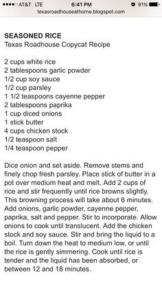 the recipe is displayed on an iphone screen