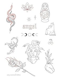 an image of some tattoos on a white background