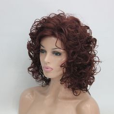 Auburn Wigs, Blonde Copper, Natural Curly Wig, Wigs Black, Layered Curls, Short Ombre, Dark Auburn, Medium Curly, Curly Short