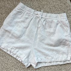 H&M Linen Shorts Color: White Perfect For Vacation Never Worn H&m Bottoms With Pockets For Day Out, H&m Summer Bottoms With Elastic Waistband, H&m Bottoms With Elastic Waistband For Summer, H&m Short Bottoms With Elastic Waistband, H&m Elastic Waistband Short Bottoms, Summer Style H&m Short Bottoms, H&m Summer Cotton Bottoms, H&m Shorts For Summer Loungewear, H&m Bottoms For Spring Vacation