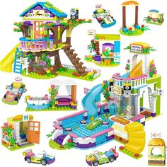 a toy set with lots of toys in it