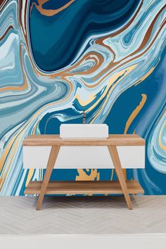 Marble Abstract Wallpaper Mural interior design Modern Art Deco Wallpaper, Internal Peace, Marble Effect Wallpaper, Marble Wall Mural, Relax Your Mind, Fluid Design