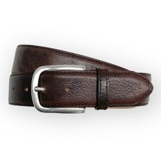 High quality leather belt made of the best full cowhide. The belt has a very pleasant leather feel and becomes really nice and soft when worn. A special feature of this belt is the soft, pure vegetable nubuck lining. Nubuck is a type of leather where the surface is lightly sanded to create a velvety texture. The lining, which is the inside of the belt, is made of high quality natural nubuck leather and is comfortable to wear. We can easily customize the belt to your individual size to ensure the best fit. Measuring the waist circumference will help you find the right belt length and ensure that the belt fits well and is comfortable. PRODUCT DETAILS: Width: 4.0cm Size: customized according to waist circumference Buckle: antique silver ( nickel free ) leather origin: italy Production: Made i Classic Leather Belt Buckle With Antique Design, Casual Leather Belt Buckles With Antique Buckle, Distressed Brown Leather Belt With Antique Buckle, Classic Distressed Brown Belt With Antique Buckle, Brown Leather Belts With Antique Buckle, Brown Leather Belt With Antique Buckle, Vintage Brown Leather Belt With Removable Feature, Classic Vintage Brown Belt With Antique Buckle, Rugged Leather Belt With Removable Feature