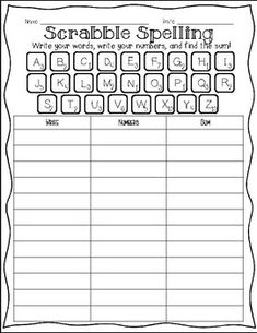 a worksheet with the words and numbers on it for spelling in english or spanish