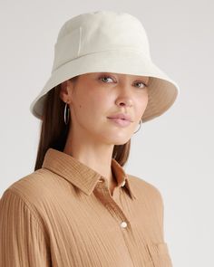 Shield yourself from the sun in style with our Organic Cotton Bucket Hat, a smart addition to your warm-weather accessory lineup. Crafted from 100% organic cotton, this canvas hat is sturdy yet soft. And as a bonus, this style features UPF 40+ sun protection to help keep you extra safe from UV rays. Bucket Hat Outfit, Linen Blackout Curtains, Goose Down Pillows, Cotton Bucket Hat, Canvas Hat, Bucket Hat White, Bucket Hat Women, Striped Duvet, Striped Duvet Covers