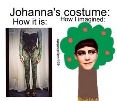 an image of a woman's costume with the caption, how it is