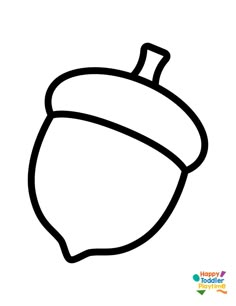 a black and white drawing of an acorn