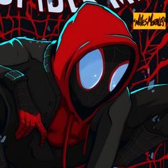 spider - man into the spider verse is shown in this animated scene from the movie