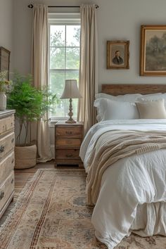 Stunning Bedroom Inspirations for Your Dream Space Rustic Refined Decor, Airy Romantic Bedroom, Spare Bedroom Ideas Guest Rooms, Artsy Cottage, English Cottage Bedroom, Boston Apartment, Countryside Cottage, Oak Bedroom, Modern Luxury Bedroom