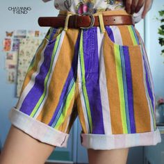 Brand Name: CharmingtrendMaterial: PolyesterDecoration: AppliquesOrigin: CN(Origin)Waist Type: MIDPant Style: RegularGender: WOMENFit Type: LOOSEAge: Ages 18-35 Years OldStyle: CasualModel Number: SPHU7I1D1QUItem Type: ShortsFabric Type: BroadclothClosure Type: Button FlyPattern Type: Plaid Colorful Shorts, Vintage Denim Skirt, Balloon Pants, Streetwear Shorts, Make Your Own Dress, Tailored Shorts, Shorts Women, Loose Shorts, Color Shorts