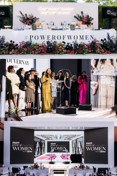 The 13th annual Power of Women event—which celebrates the trade publication's issue of the same name—honored Hillary Clinton and Oprah Winfrey, among others. Women In Business Event Ideas, Women Empowerment Event Decor, Women’s Networking Event, Event Manager Aesthetic, Womens Conference Ideas, Women Empowerment Event, Women Conference Themes, Social Event Ideas, Inspiring Speeches