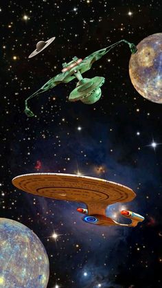 an artist's rendering of the star trek in space